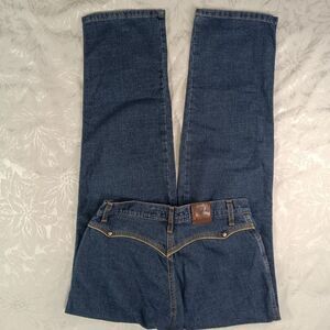 Vtg 90s Rockies Jeans Womens 29/9 Highwaist Bareback Relaxed Fit Western Denim